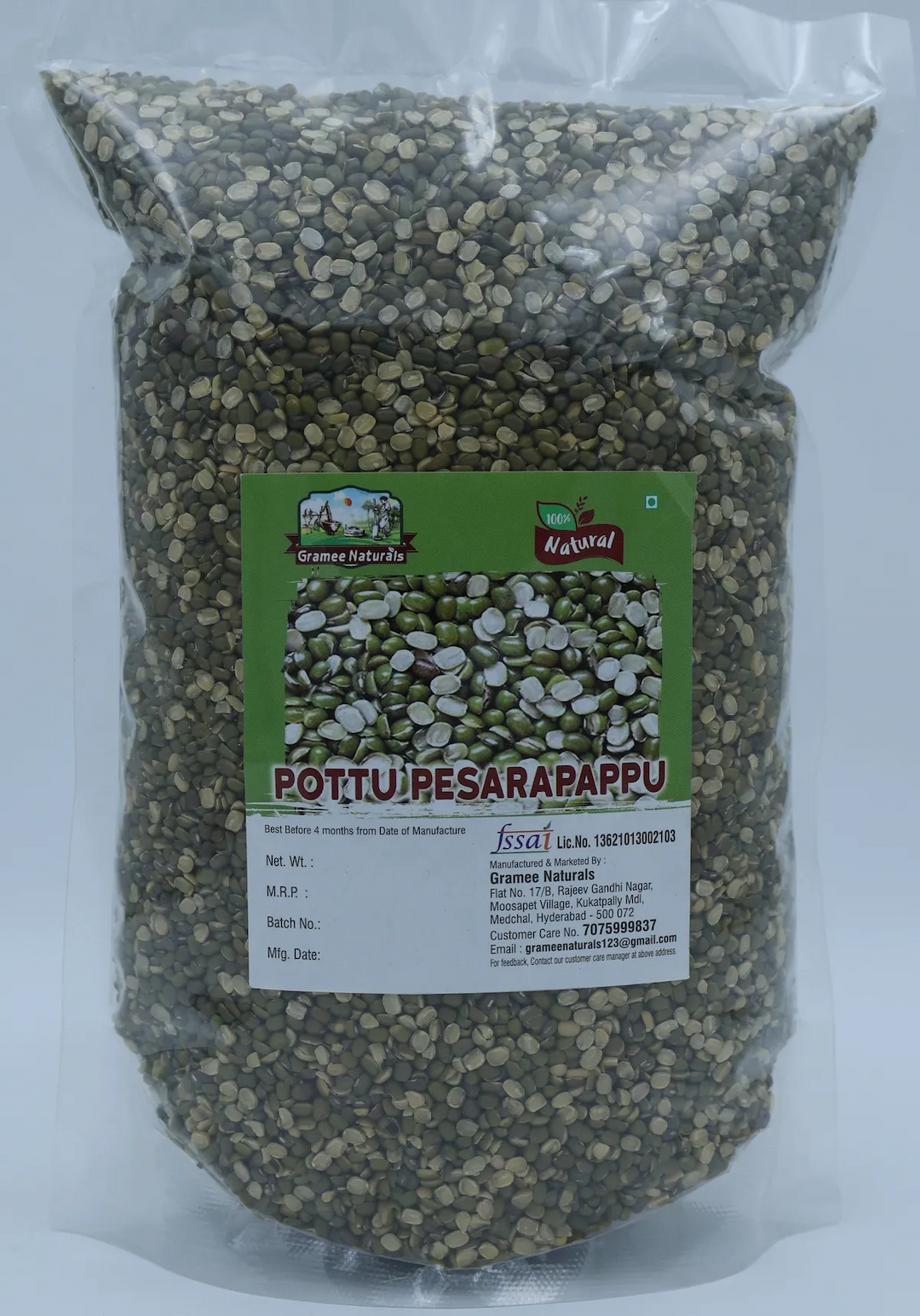 POTTU PESARA PAPPU 500 GMS