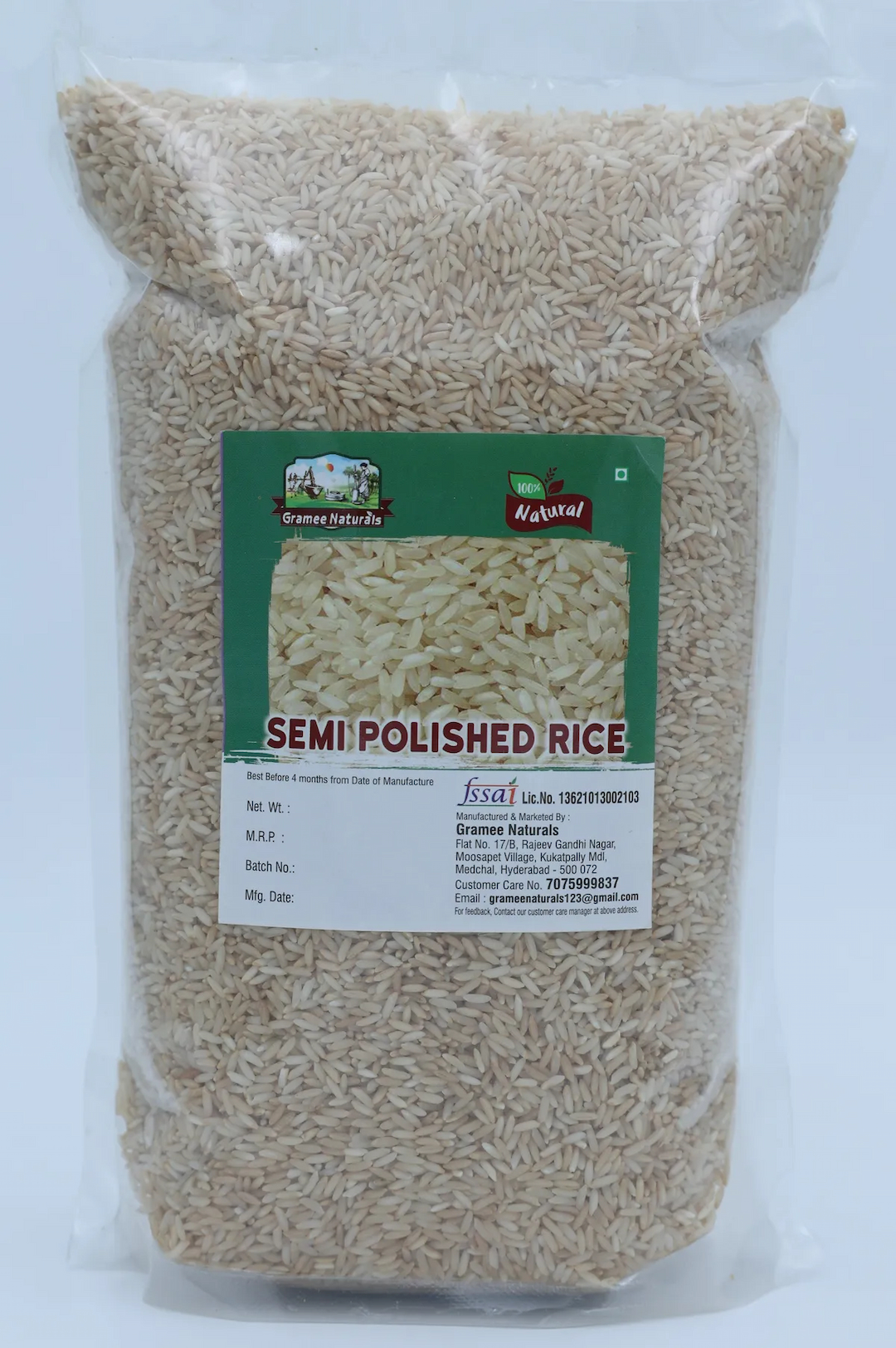 SEMI POLISH RICE(HMT) 1 KG